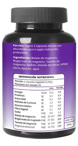 Ortomolecular- Ultra Magnesio Triple 60 Cápsulas