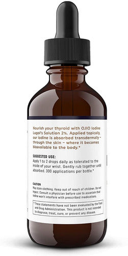 Ojio Solución De Yodo Lugol - Apoyo Tiroideo- 30 Ml