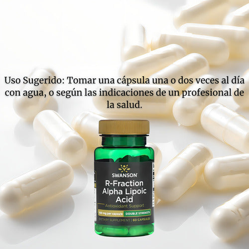 Swanson R Fraction Acido Alfa Lipoico 100mg 60 Caps Sin Sabor