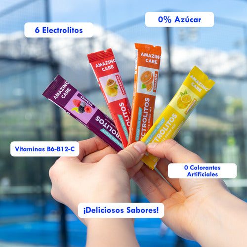  Amazing Care - 12x Electrolitos Sticks Bebida Hidratante  Maracuyá