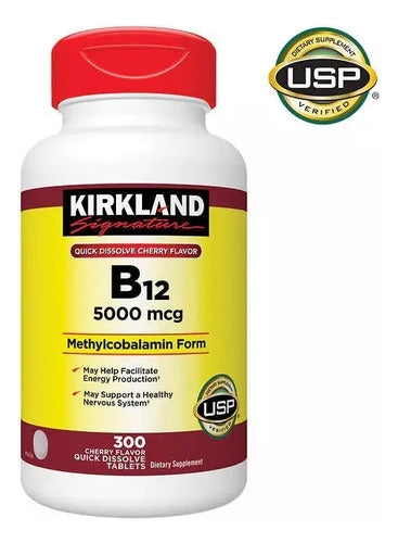 Kirkland - B12 5000 Mcg 300 Cápsulas  (disolución Rápida)