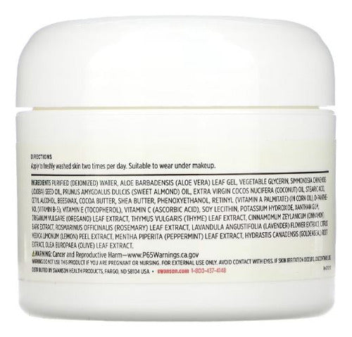 Swanson Retinol Cream 2 Fl Oz Cream Momento De Aplicación Día/noche Tipo De Piel Todo Tipo De Piel