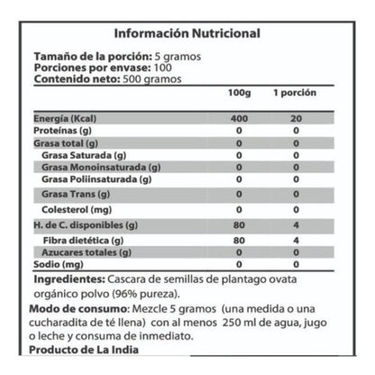 Magmagen- Psyllium Husk Organico 500 Gramos