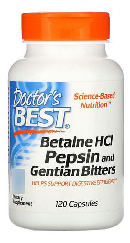 Clorhidrato De Betaína Hcl Usa Importado, 120 Cápsulas, Original