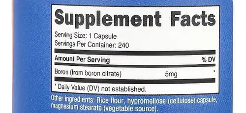 Nutricost - Boron 5 Mg 240 Capsulas N/a