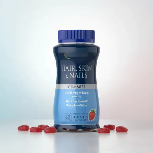 Puritan S Pride - Cabello, Piel Y Uñas 2,500mcg 80 Gomitas Frutilla