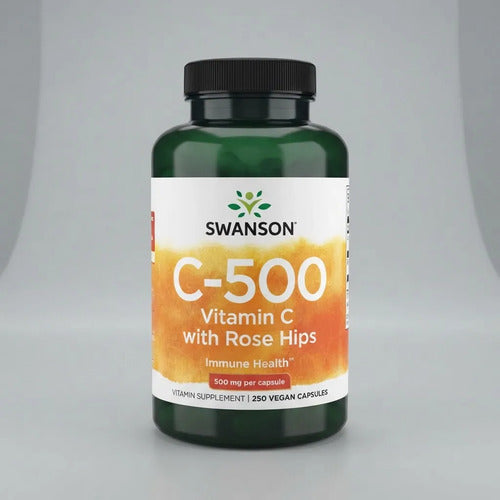 Swanson-   C-500 Con Vitamina C /rosa Mosqueta 250 Capsulas 