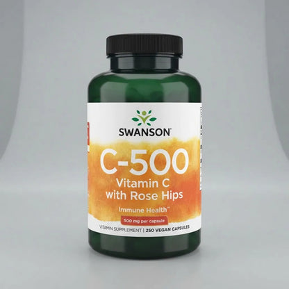 Swanson-   C-500 Con Vitamina C /rosa Mosqueta 250 Capsulas 