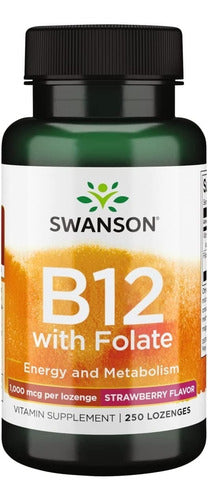 Swanson- B12 Con Folate 1000 Mcg 250 lozenges