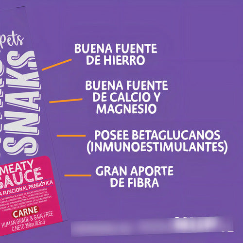 Nup! Pets- Snaks Meaty Sauce perros y gatos 250gramos