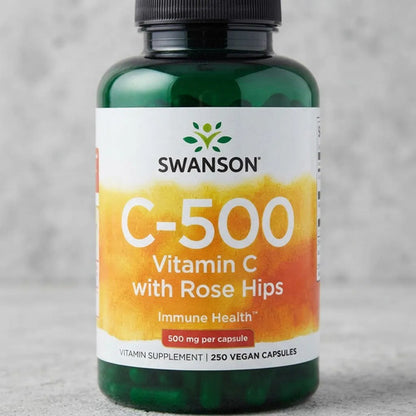 Swanson-   C-500 Con Vitamina C /rosa Mosqueta 250 Capsulas 