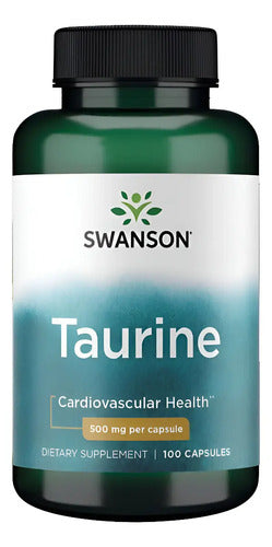 Swanson - Taurina 500mg 100 Cápsulas Sin Sabor