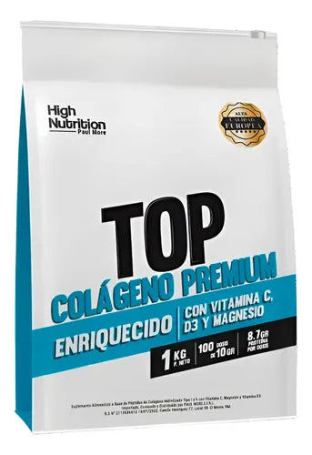 Paul More- Colageno Premium Calidad Europea  con itamina C, D3 y magnesio 1kgr