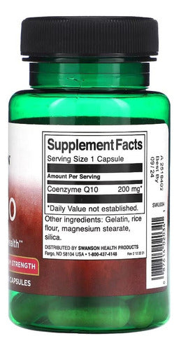 Swanson- Coq10 200mg Salud Cardiovascular 30cápsulas 
