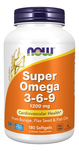 Now Foods - Super Omega 3 6 9 1200 Mg 180 Cápsulas Blandas
