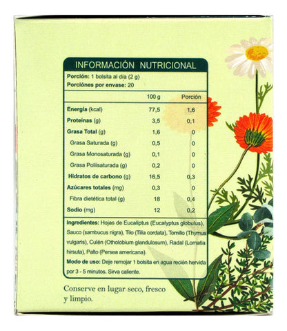 FNL- Herbal Tea Infusión Pectoral 20 Infusiones 40gramos
