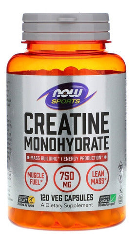 Creatina Monohidratada 120 Vegcasps Now Foods Sports Sabor Sin Sabor
