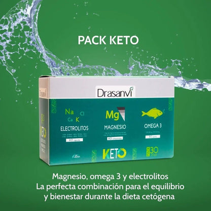 Drasanvi- Pack Keto Magnesio, Omega3 Y Electropower 30 Dias