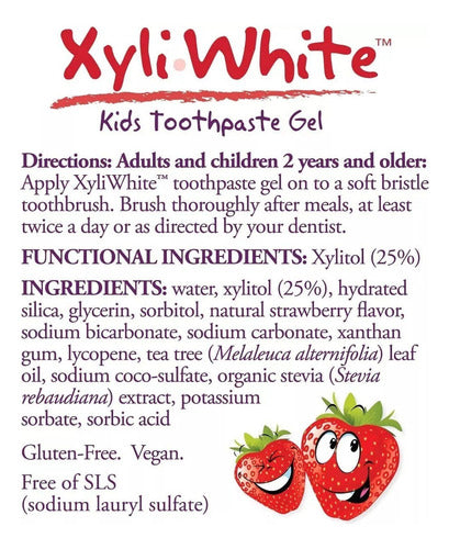 Now Pasta Dental Para Niños + Sin Flúor Xyli White