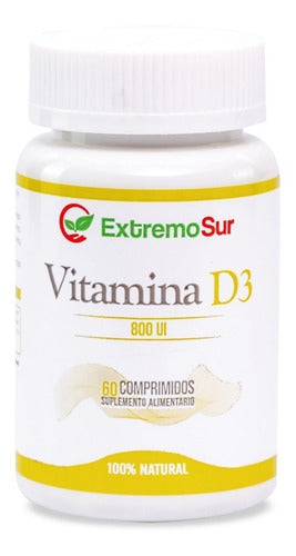 Vitamina D3 800ui, 60 Comprimidos Sabor Neutro