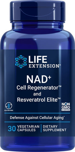 Life Extension Nad+ 300mg Con Resveratrol Quercetina Y Fisetin 30 Cápsulas