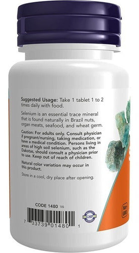 Now Selenio 100 Mcg X 100 Capsulas