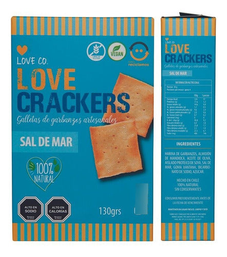 Love Co - Galletas De Garvanzos Crackers - Sal De Mar 130gr