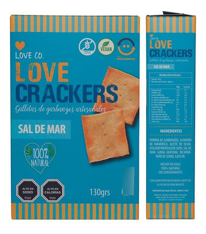 Love Co - Galletas De Garvanzos Crackers - Sal De Mar 130gr