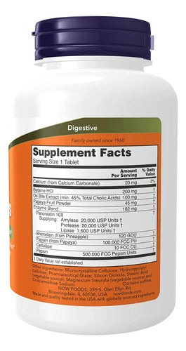  Now Foods- Super Enzimas Digestivas 180 Tabletas
