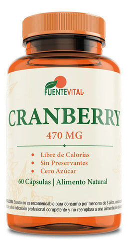 Fuente Vital - Cranberry Arandano Rojo 60 Cápsulas