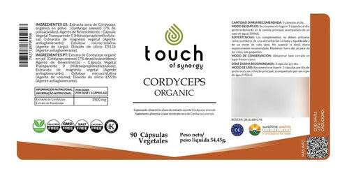 Touch Of Sinergy - Cordyceps 90 Capsulas