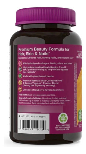Natures Way - Cabello, Piel Y Uñas Gomitas Premium 60 Caps Fresa