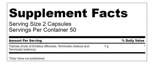 Triphala Premium Detox Antioxidante Digestivo 100 Cap Eg T14