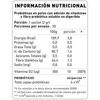 Nup! Kids- Probióticos + Vitamina  D + Prebióticos 30 Sachets