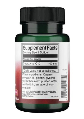 Swanson - Coq10 100mg  salud cardiovascular 50 Softgels