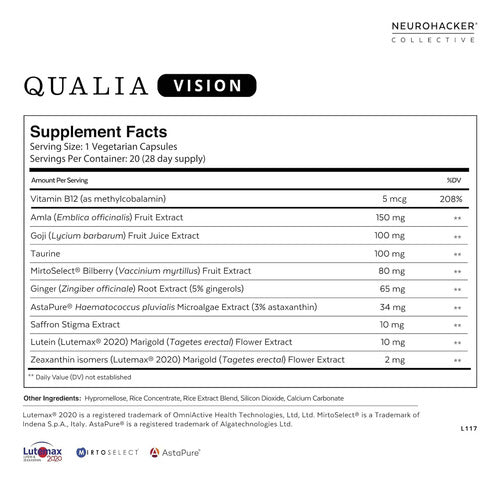 Qualia - Vision Optimized Eyes 20caps