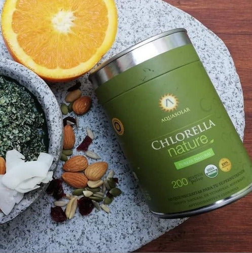 Aquasolar - Chlorella Nature 200g Polvo 100% Orgánico