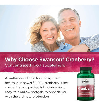 Swanson- Cranberry Concentrado  Salud Tracto Urinario 180 softgels