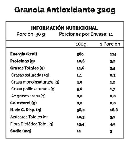 Granolín - Granola Antioxidante 320gr