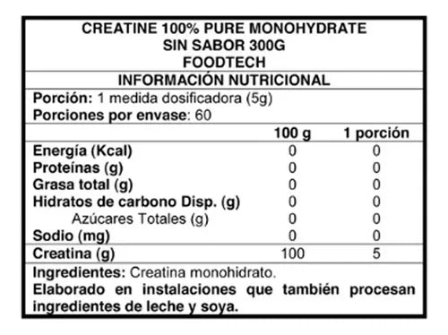 Foodtech - Pack Regalo Creatina Monohidratada 300g N/a