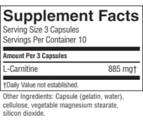 Nature´s Sunshine - L-carnitina. 30 Cáps (energía Celular)