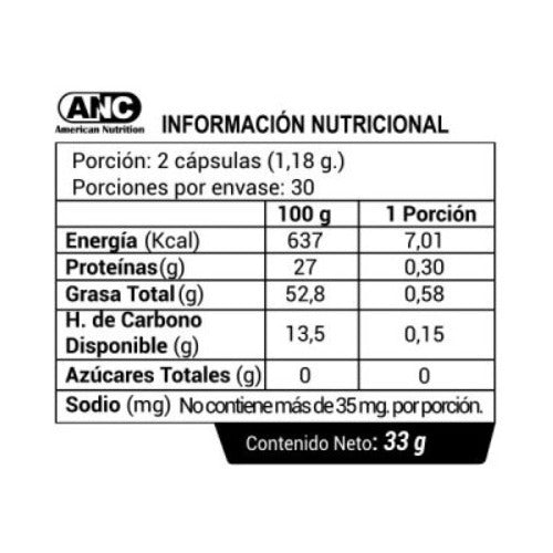 ANC- Spirulina 60 Cápsulas