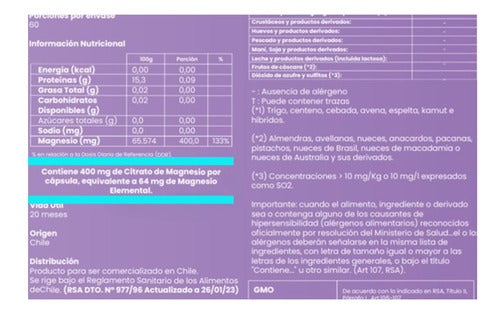 Sana El Intestino- Citrato De Magnesio  60cáps