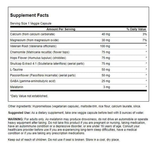 Swanson- Sleep Essentials Esentials  60capsulas
