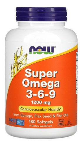 Now Foods - Super Omega 3 6 9 1200 Mg 180 Cápsulas Blandas