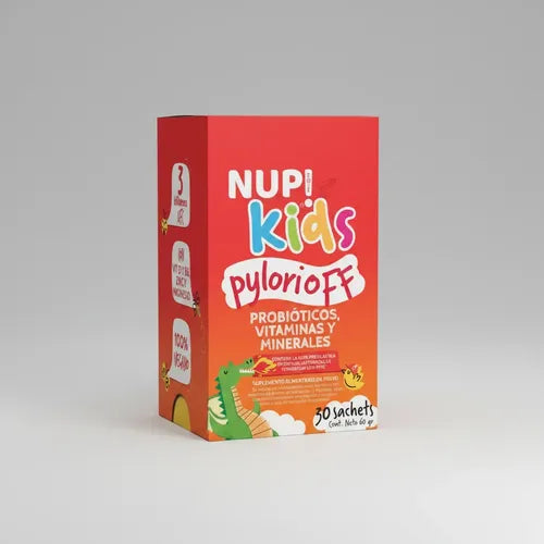 Nup Kids- Pylori Off  Probióticos + Vit D + Prebióticos 30 Sachets 