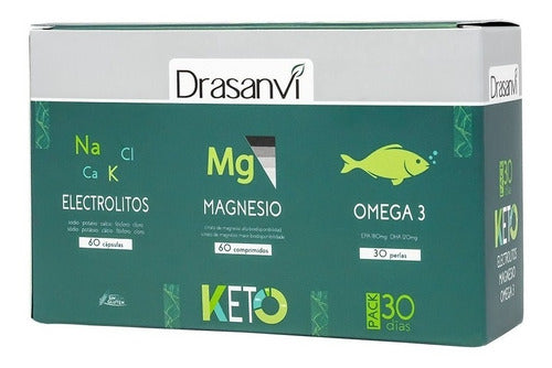 Drasanvi- Pack Keto Magnesio, Omega3 Y Electropower 30 Dias