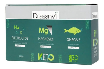 Drasanvi- Pack Keto Magnesio, Omega3 Y Electropower 30 Dias