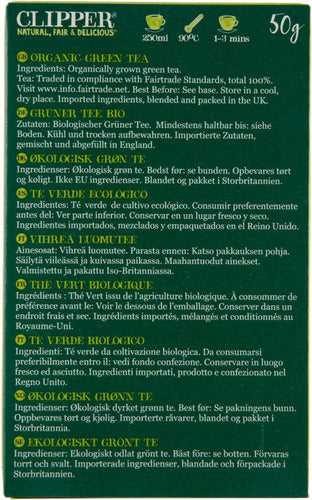 Clipper - Té Verde Orgánico 25 Bolsitas 50g