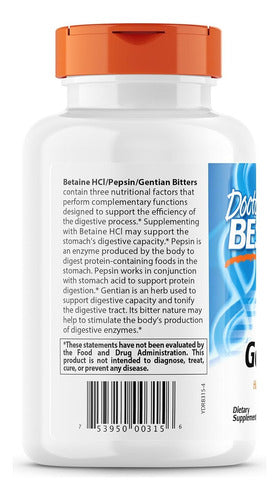 Doctor Best - Betaina Hcl Pepsin Gestian Bitters 120cápsulas